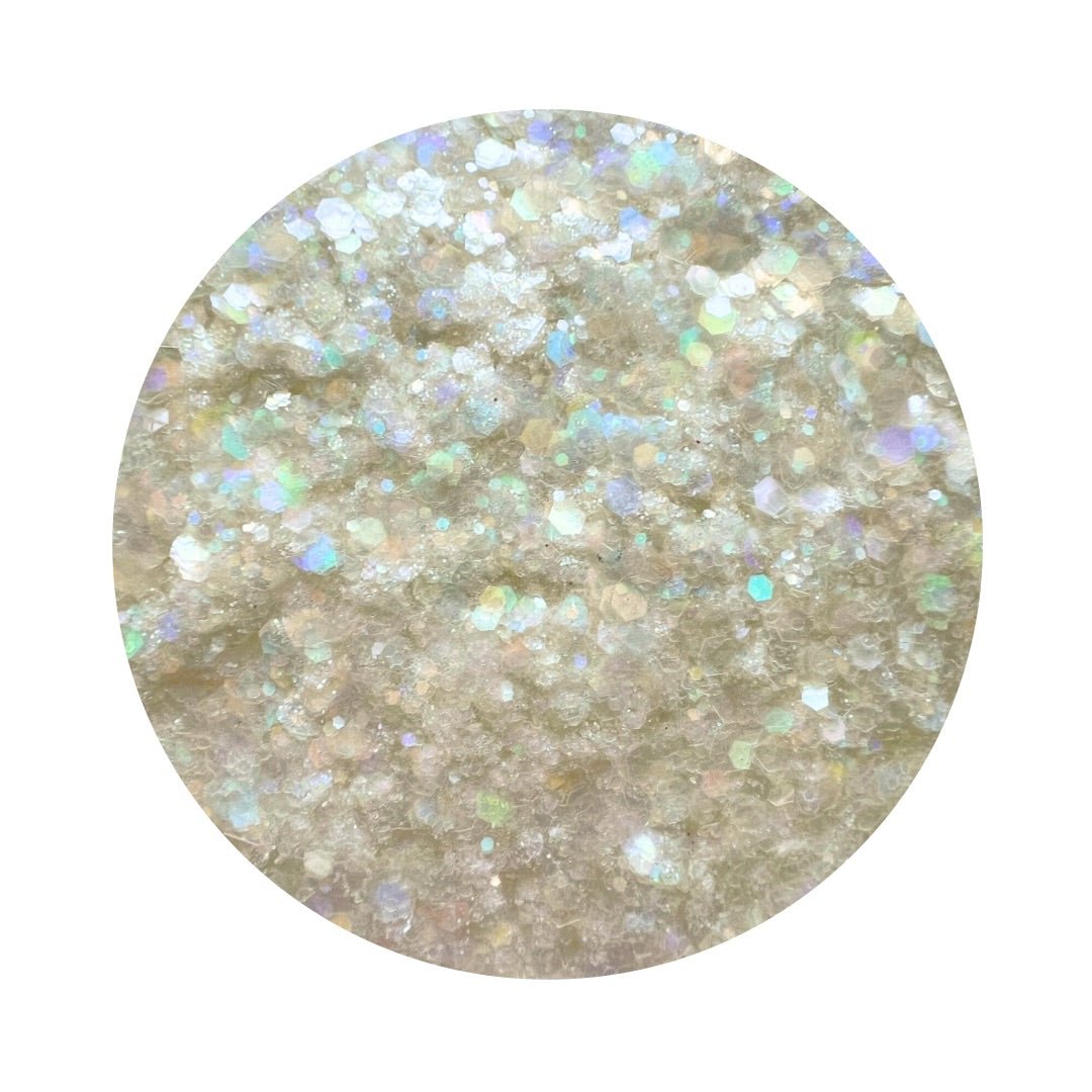 White - Iridescent Chunky Glitter - Kit & Co.Glitter