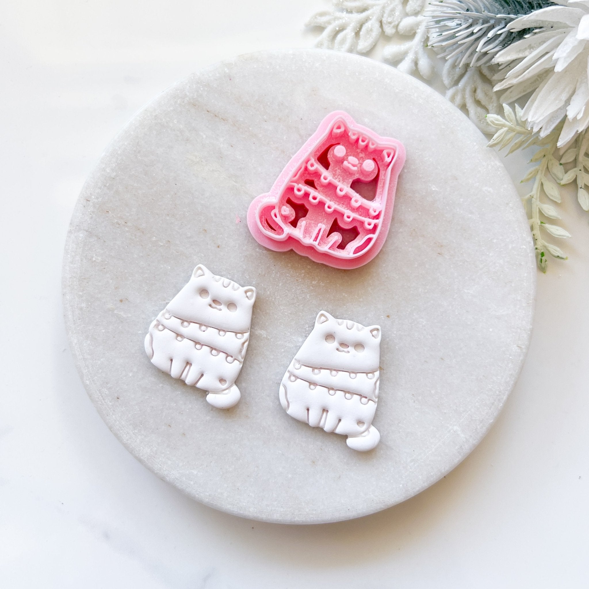 "Christmas Kitty" Clay Cutter - Kit & Co.Cutter