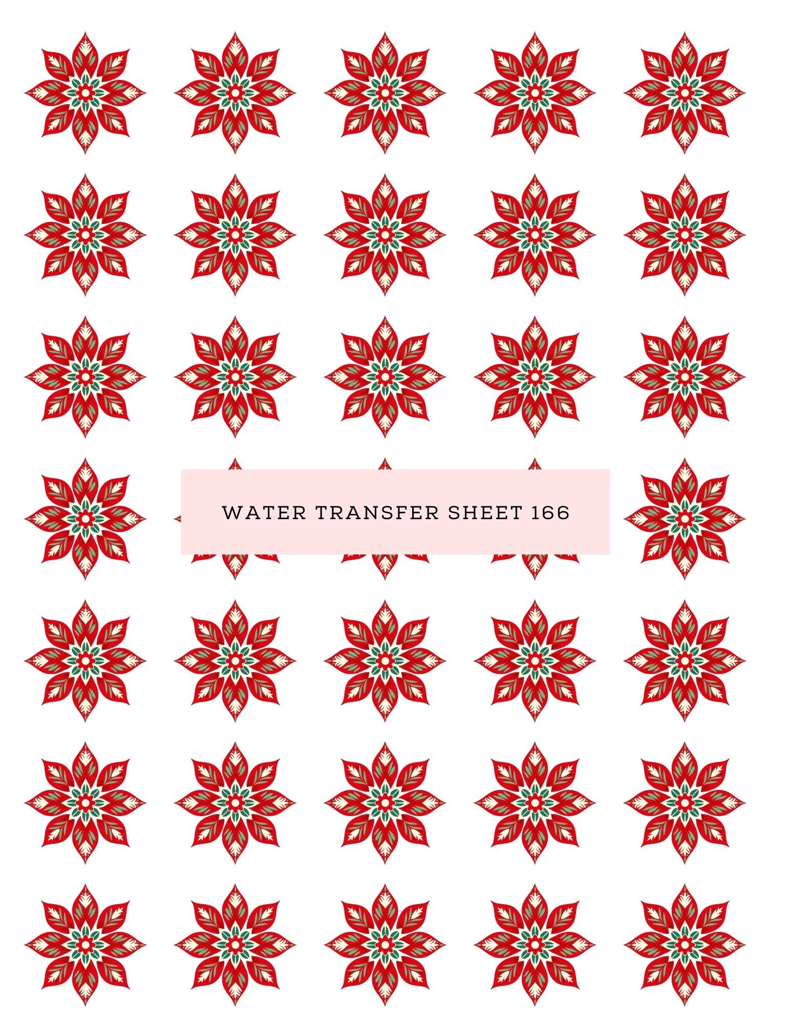 Water Transfer Sheet 166 - Kit & Co.Water Transfer