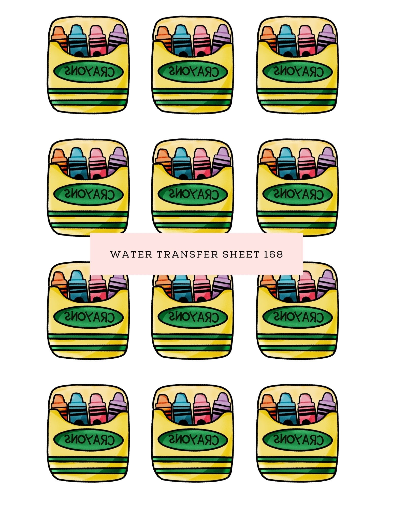 Water Transfer Sheet 168 - Kit & Co.Water Transfer