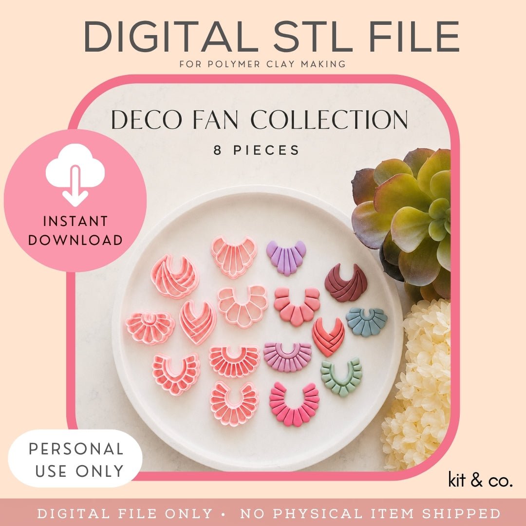 Deco Fan Collection - STL FILE DOWNLOAD - Kit & Co.STL Digital FileSasha Cutter STL