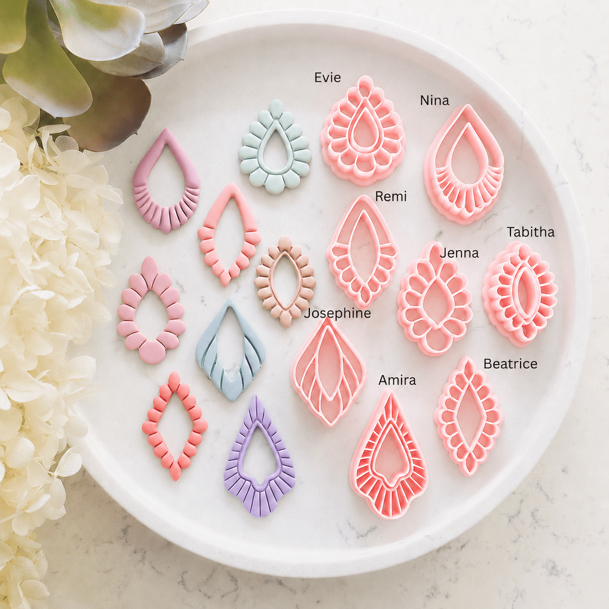 Scalloped Dangle Collection - STL FILE DOWNLOAD - Kit & Co.STL Digital FileTabitha Cutter STL