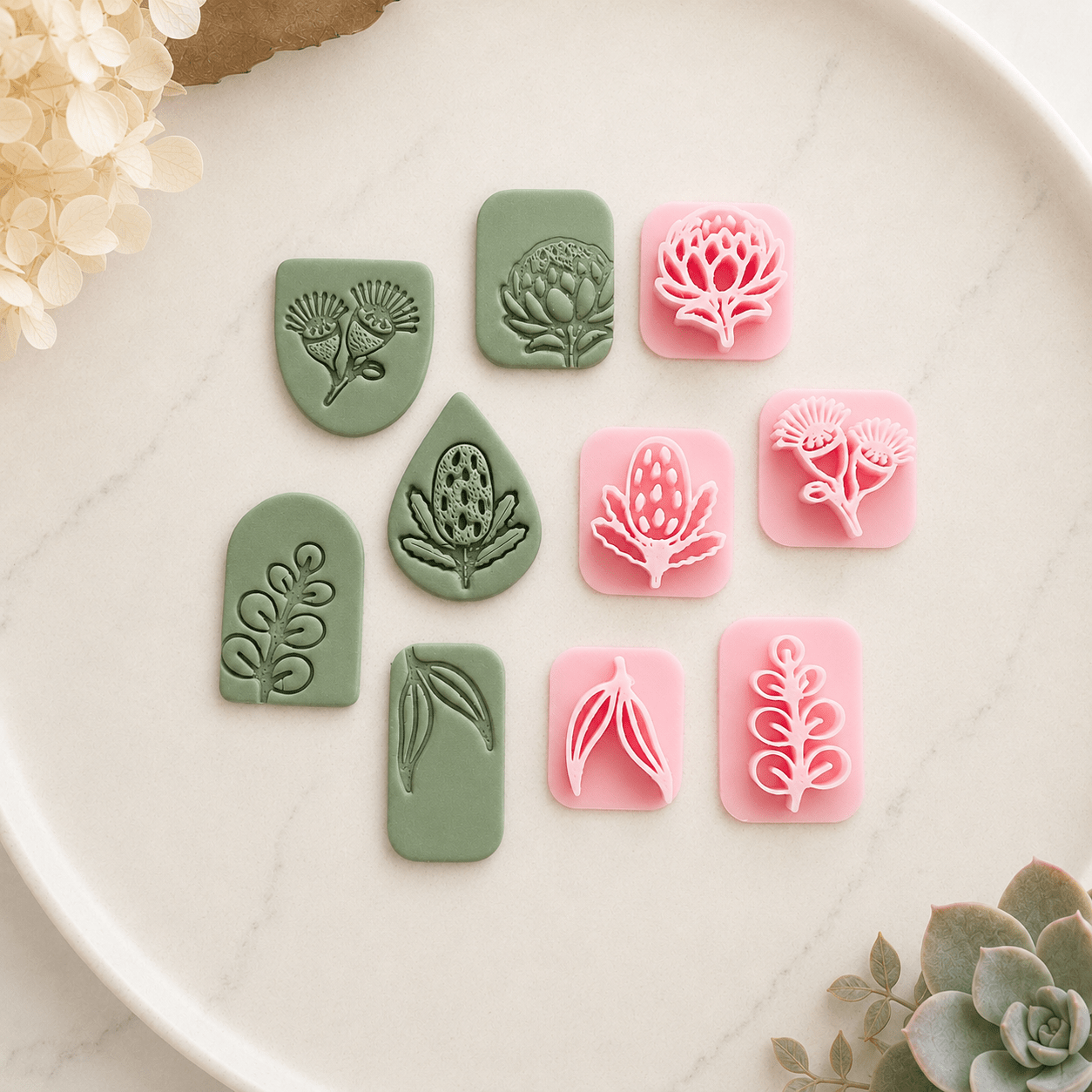 "Australian Natives" Clay Stamp Set - Kit & Co.CutterBottlebrush