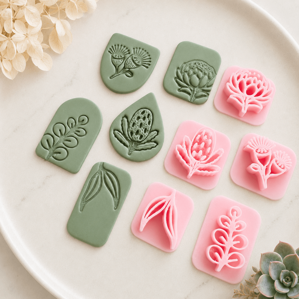 "Australian Natives" Clay Stamp Set - Kit & Co.CutterBottlebrush