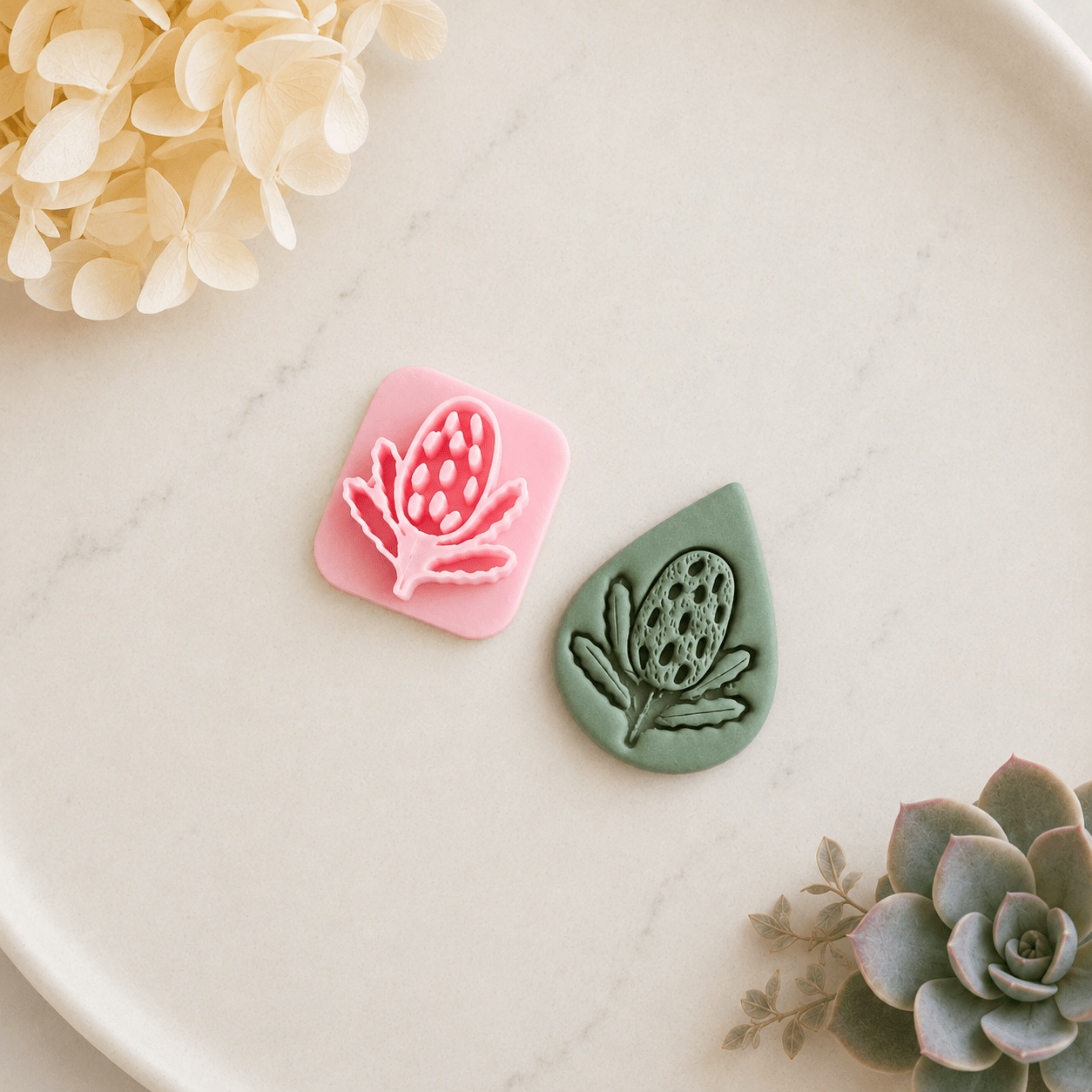 "Australian Natives" Clay Stamp Set - Kit & Co.CutterBottlebrush