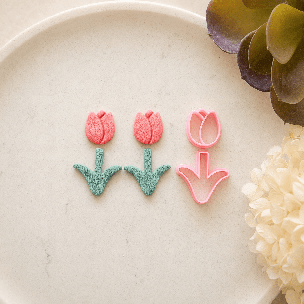 "Tulip & Stem Set" Clay Cutters - Kit & Co.CutterFlower & Stem Set