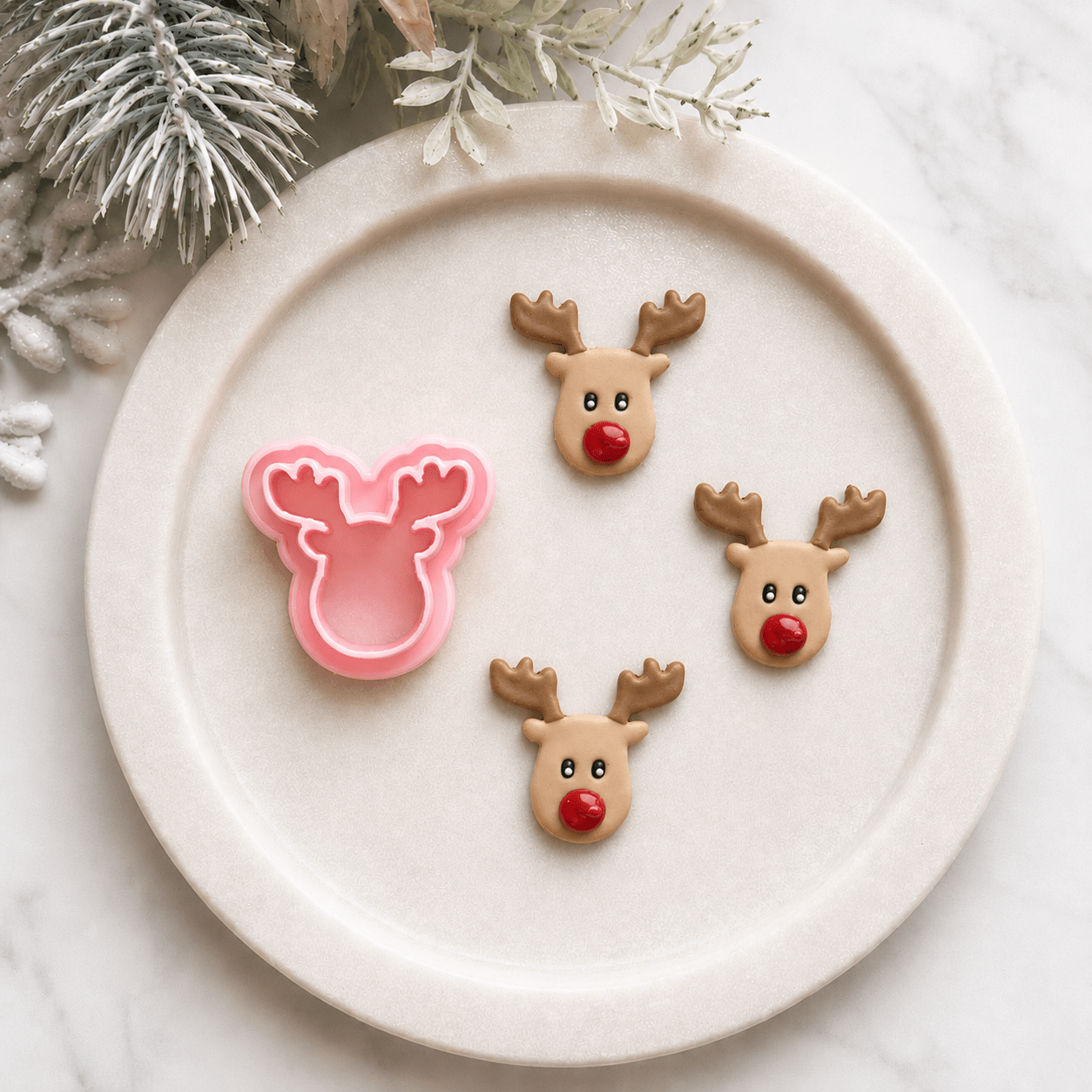 "Reindeer Head 1" Clay Cutter - Kit & Co.Cutter25mm