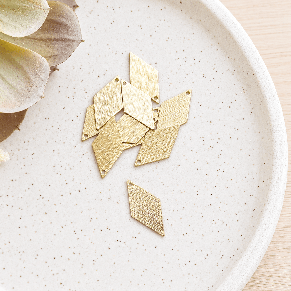 "Brushed Diamond" Charm (10pcs) - Kit & Co.Jewelry Findings