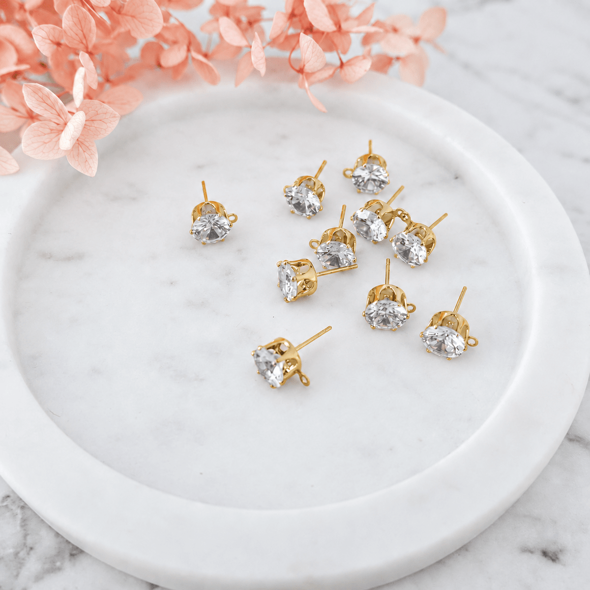 "Rhinestone Posts" (10 pcs) - Kit & Co.ToolsGold