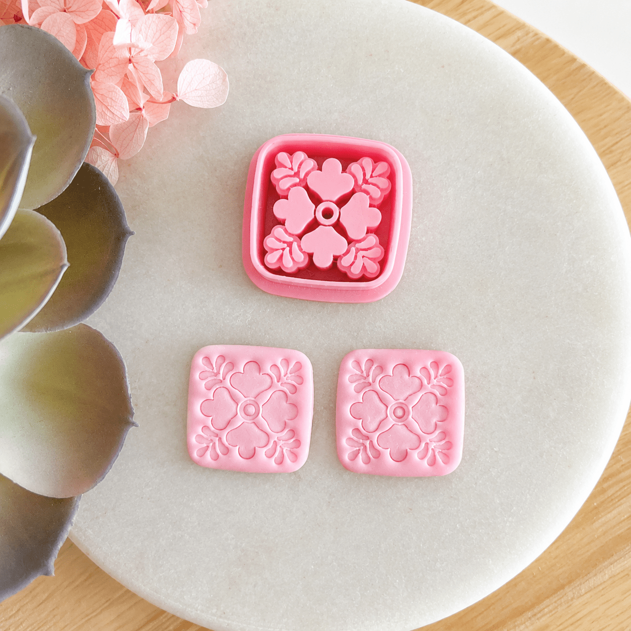 Floral Tile Clay Cutters - Kit & Co.CutterFloral Tile 2
