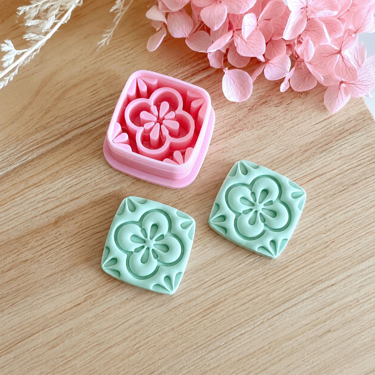 Floral Tile Clay Cutters - Kit & Co.CutterFloral Tile 1