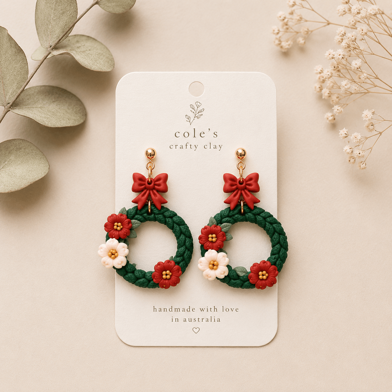 "Wreath with Bow" Clay Cutter Set - Kit & Co.Cutter