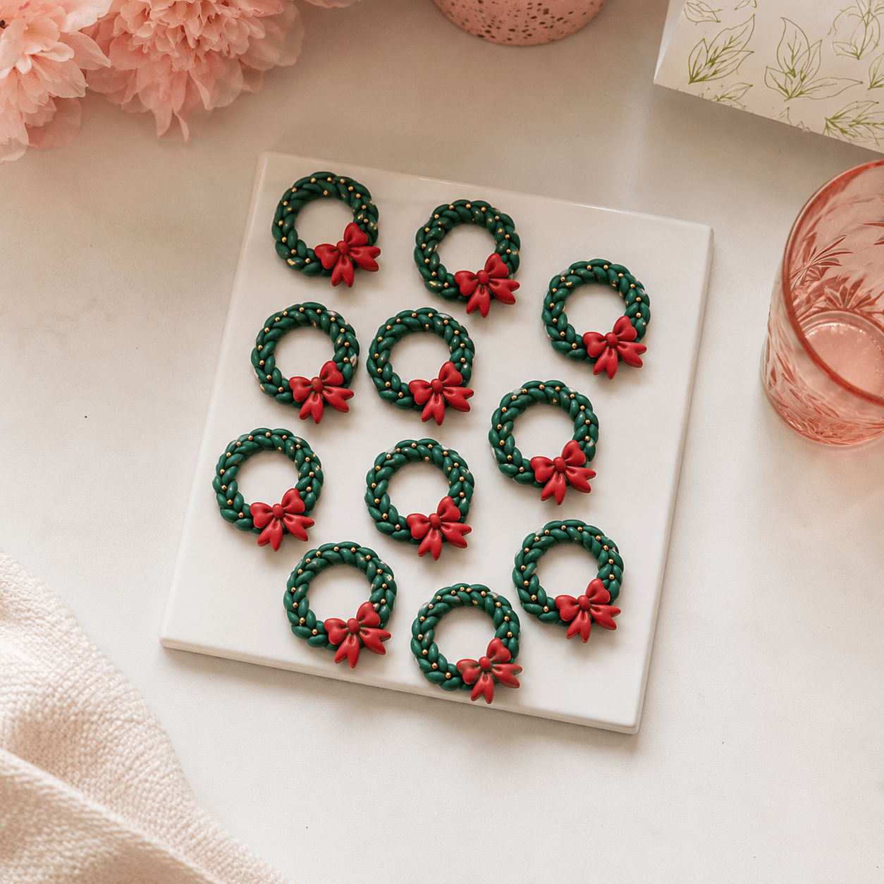 "Wreath with Bow" Clay Cutter Set - Kit & Co.Cutter