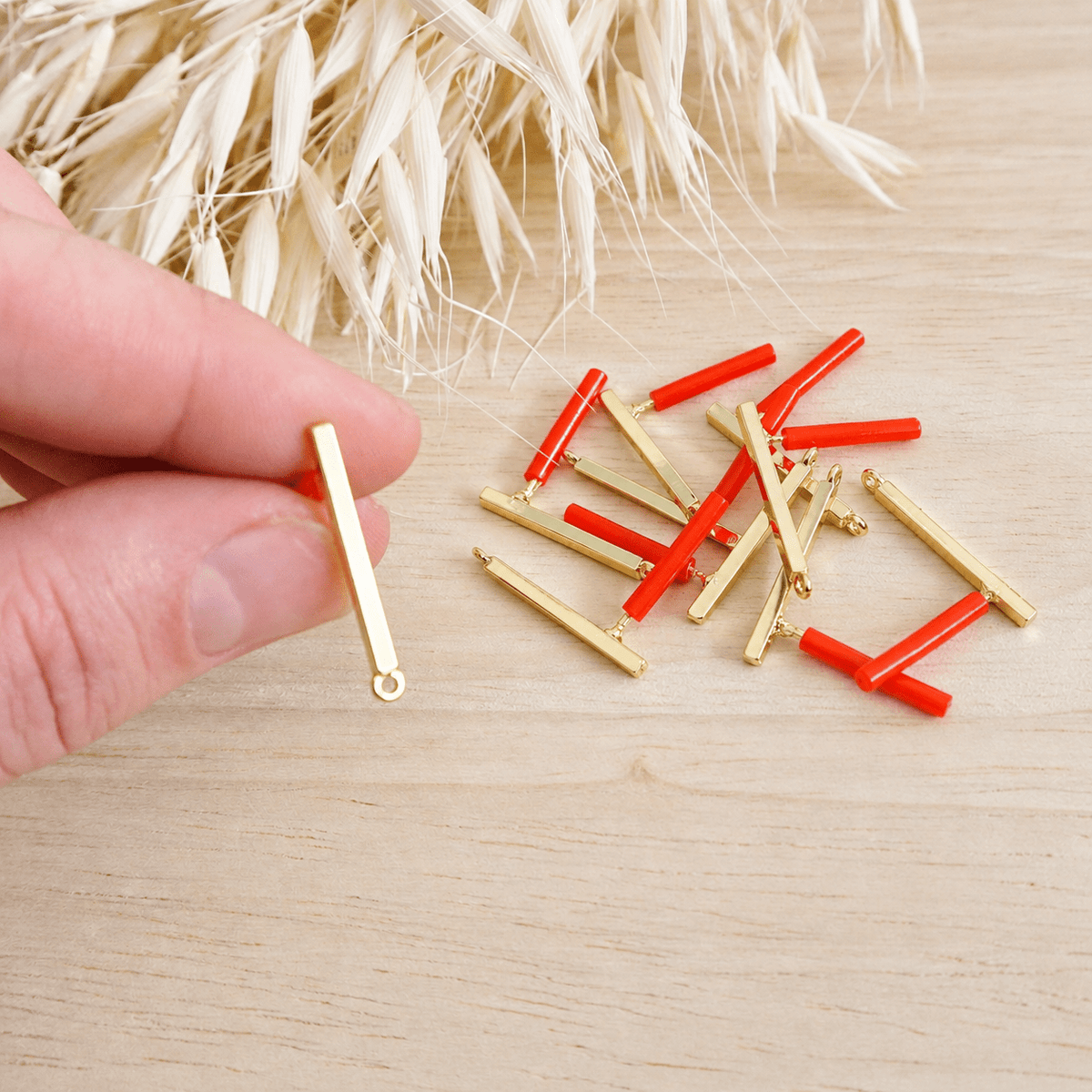 "Bar 19mm" - Earrings Posts (10 pcs) - Kit & Co.Tools