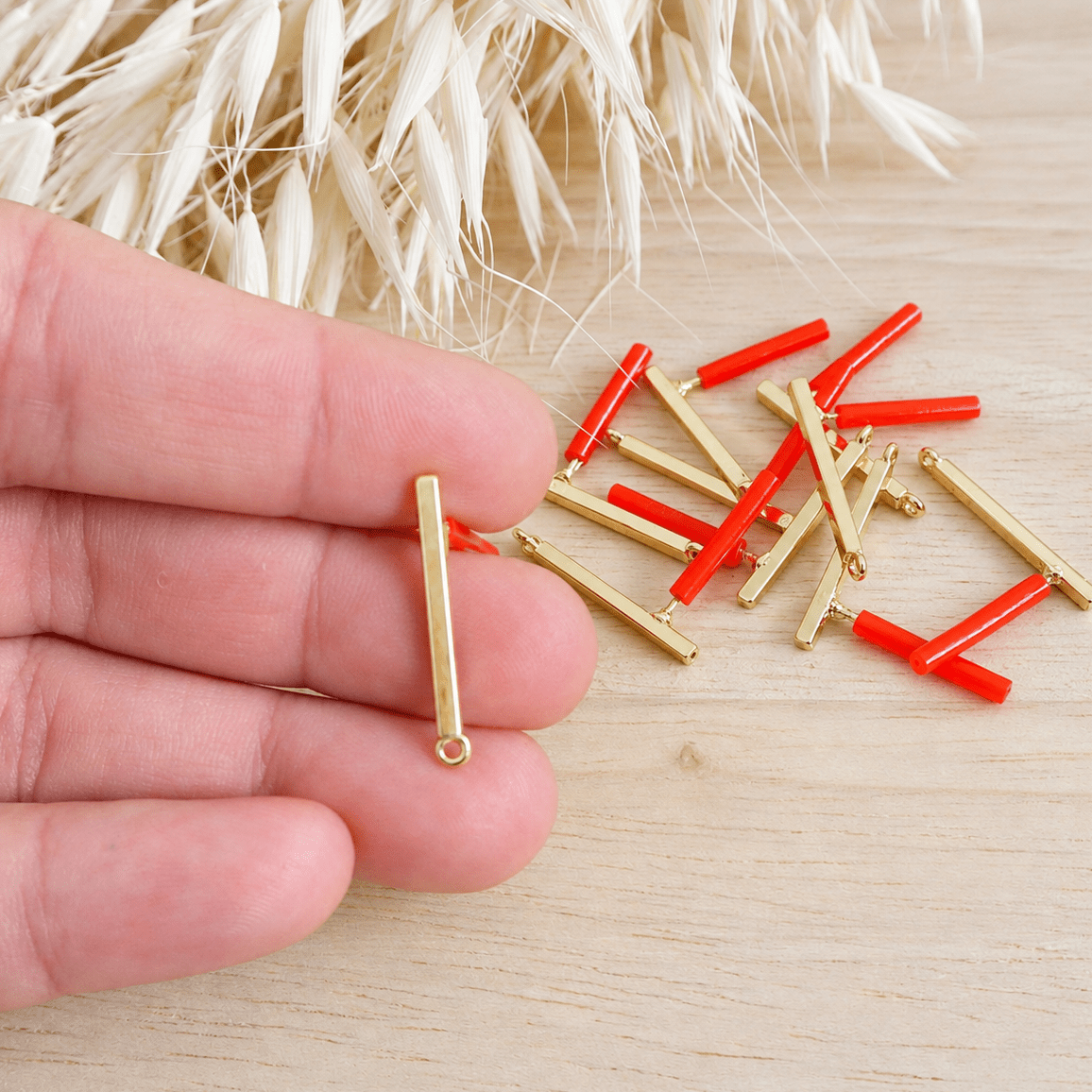 "Bar 19mm" - Earrings Posts (10 pcs) - Kit & Co.Tools