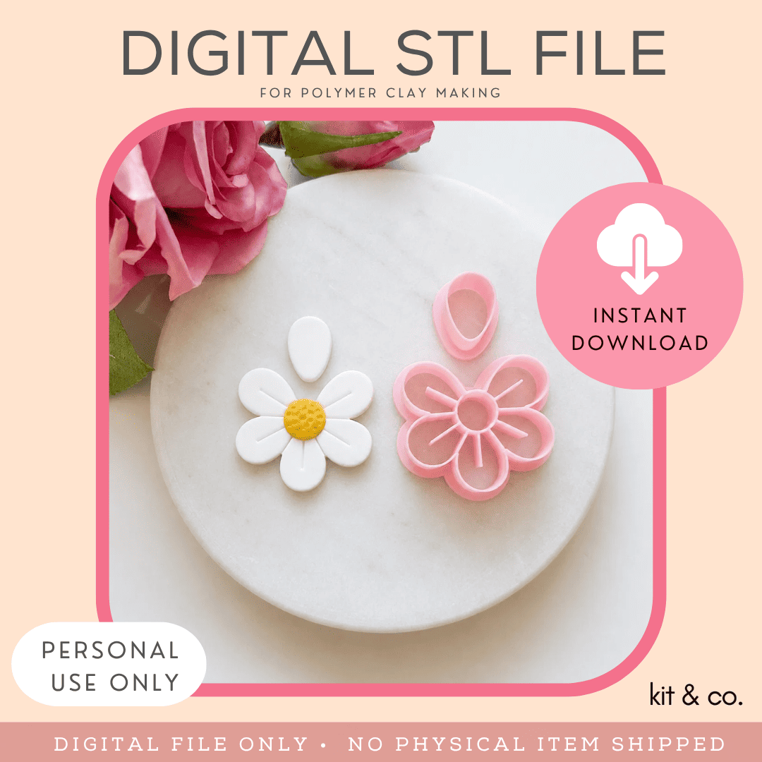 "He Loves Me Daisy Set" - STL FILE DOWNLOAD - Kit & Co.STL Digital File