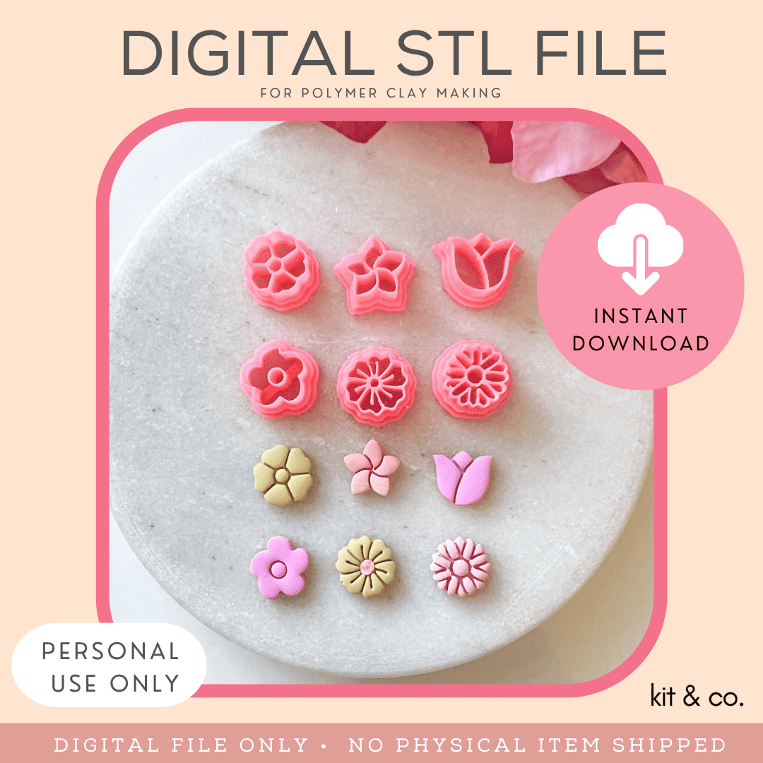 "Spring Stud Set" - STL FILE DOWNLOAD - Kit & Co.STL Digital File