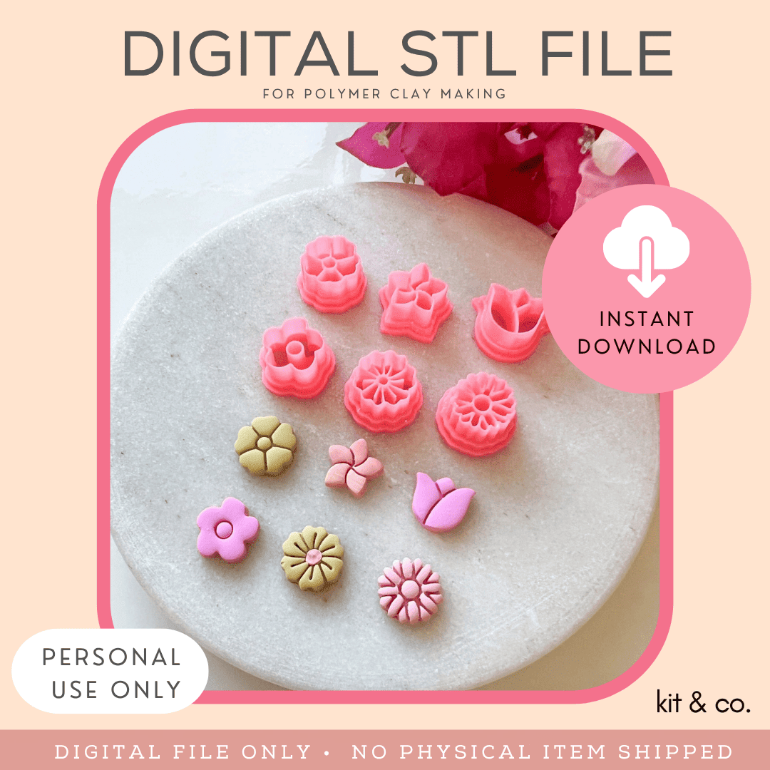 "Spring Stud Set" - STL FILE DOWNLOAD - Kit & Co.STL Digital File