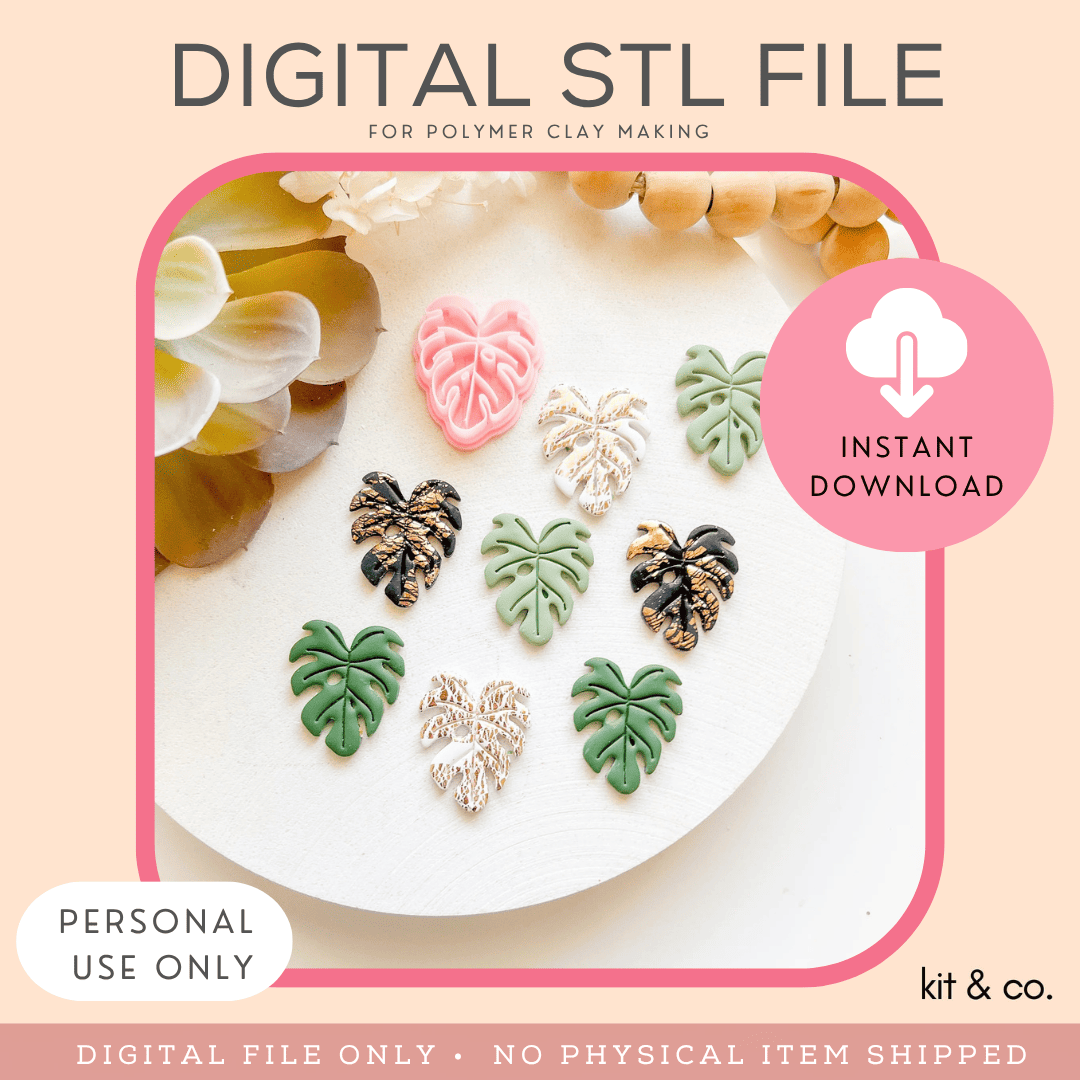 "Monstera Leaf 2" - STL FILE DOWNLOAD - Kit & Co.STL Digital File