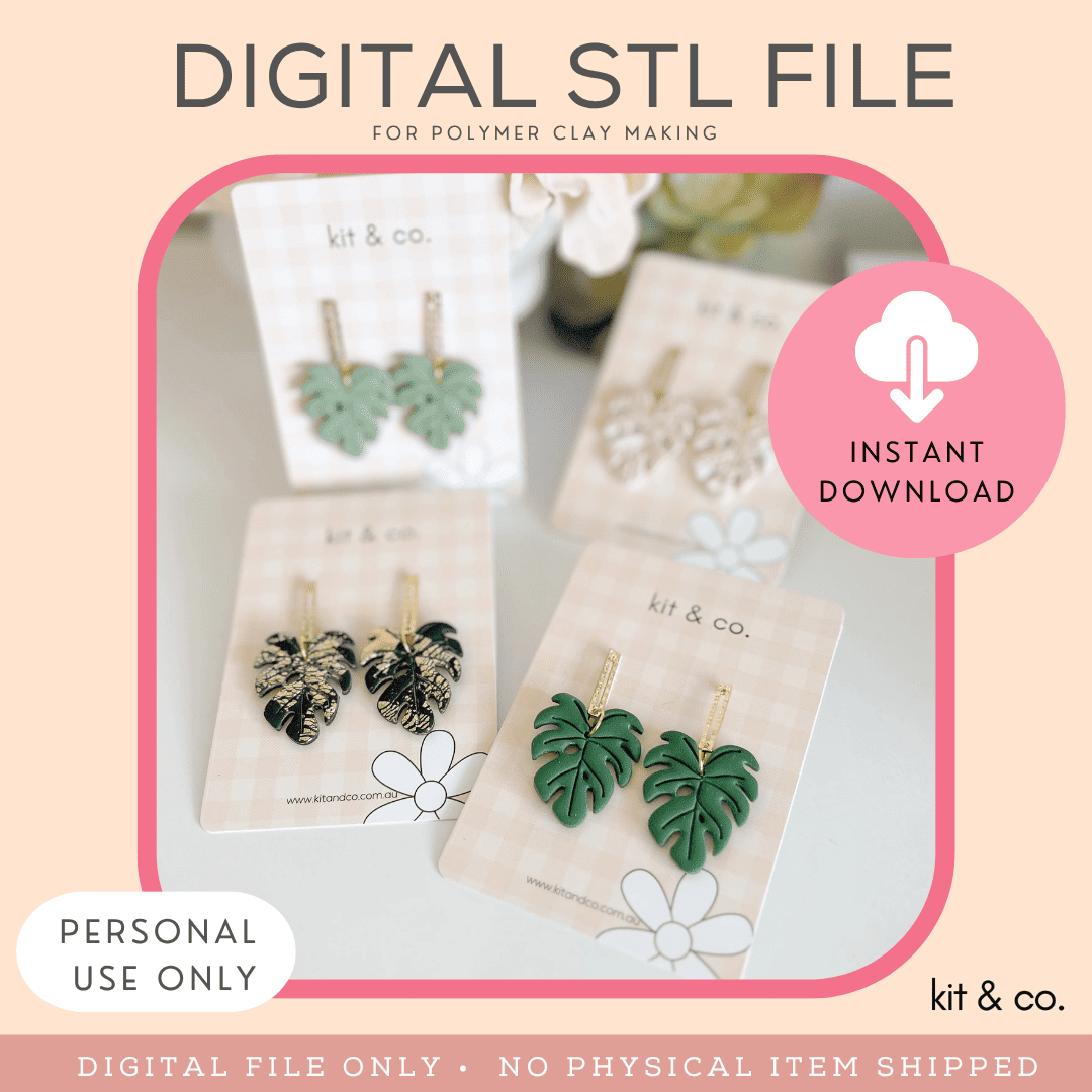"Monstera Leaf 2" - STL FILE DOWNLOAD - Kit & Co.STL Digital File