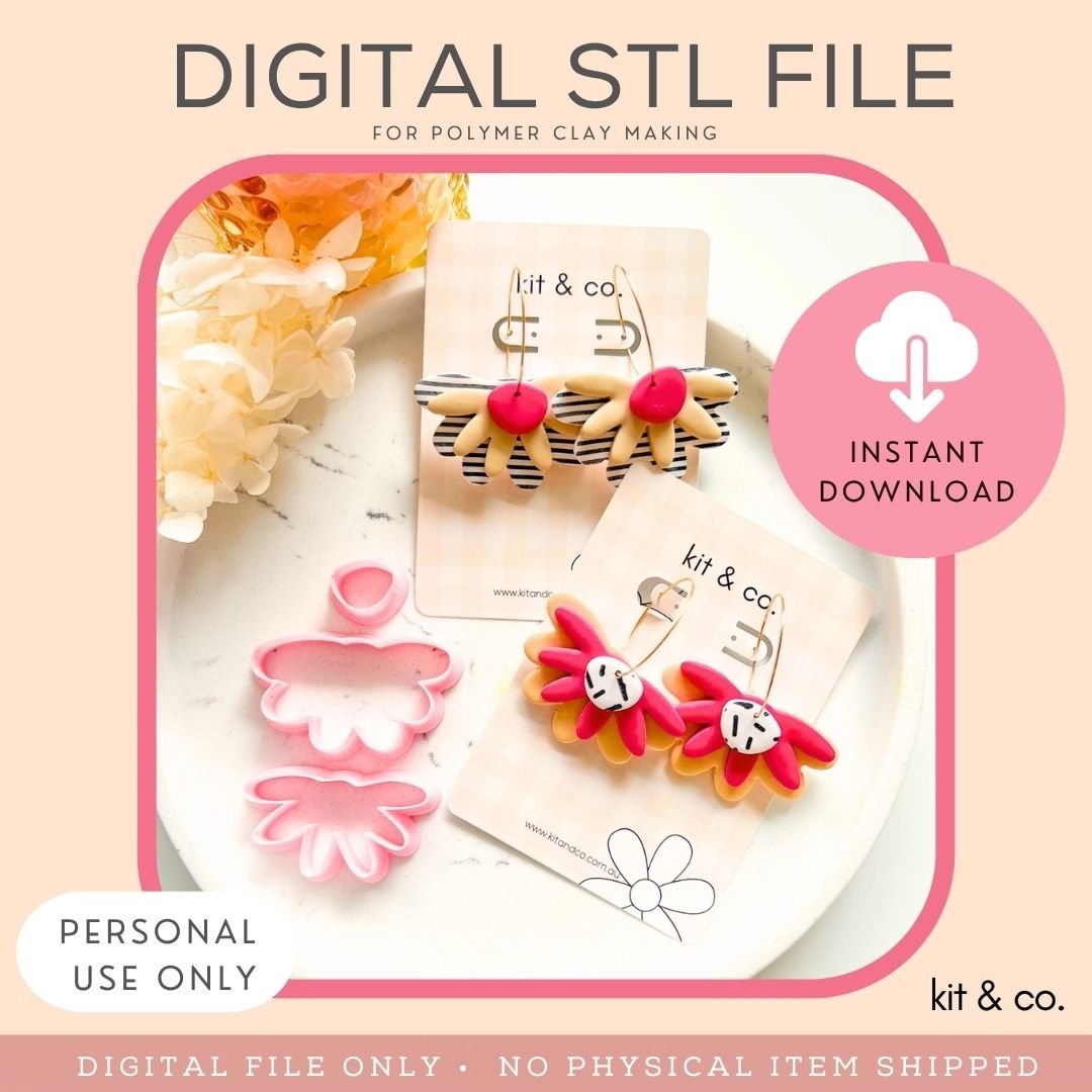 "Statement Flower Set" - STL FILE DOWNLOAD - Kit & Co.STL Digital File