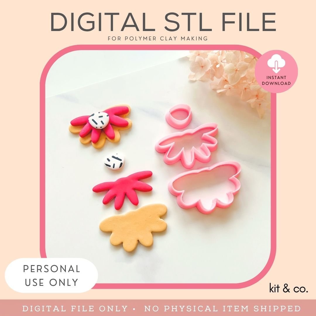 "Statement Flower Set" - STL FILE DOWNLOAD - Kit & Co.STL Digital File