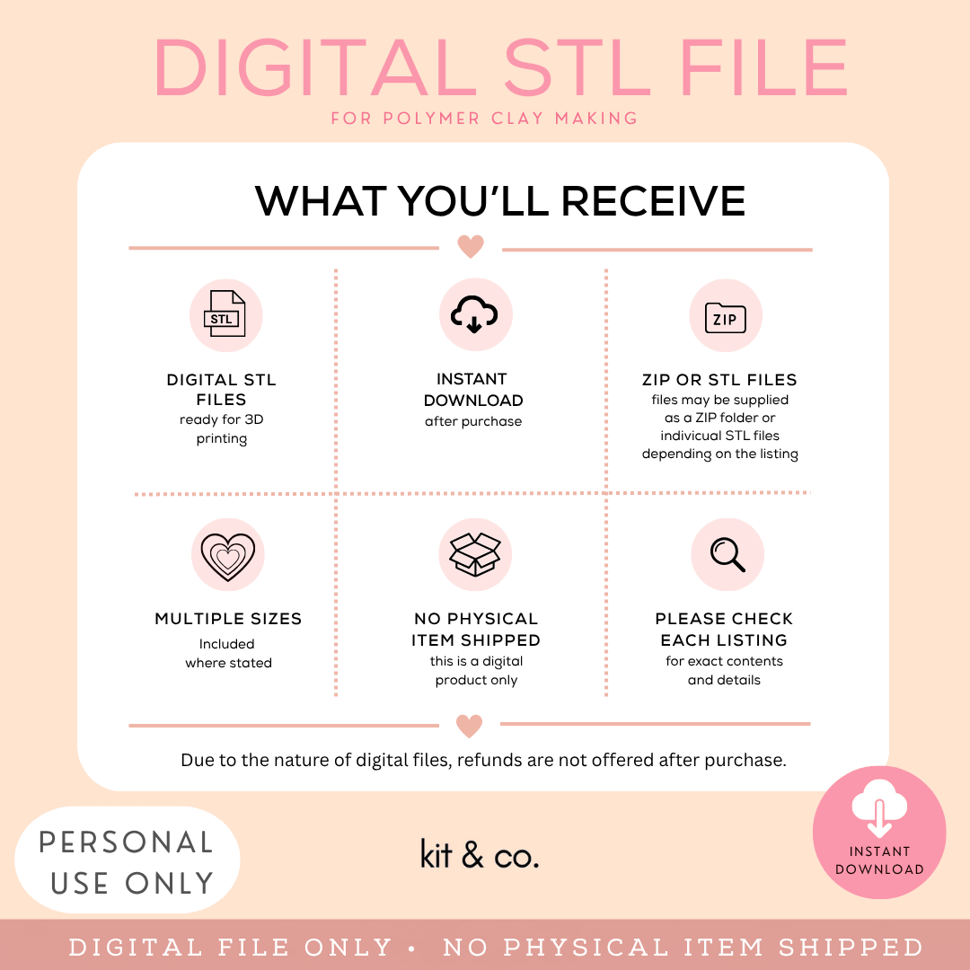 "Brilliant Basics" - STL FILE DOWNLOAD - Kit & Co.STL Digital File