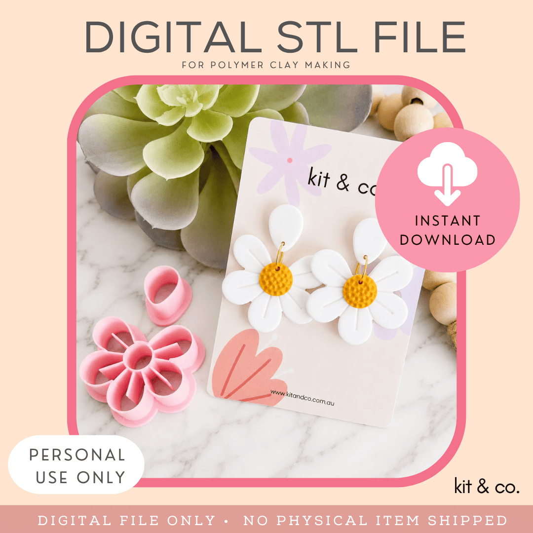 "He Loves Me Daisy Set" - STL FILE DOWNLOAD - Kit & Co.STL Digital File