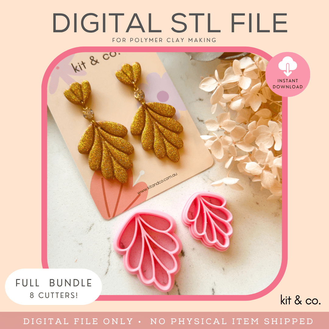 "Elegant Leaf" - STL FILE DOWNLOAD - Kit & Co.STL Digital File