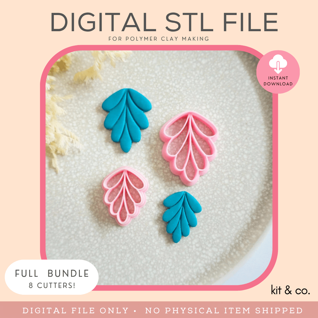 "Elegant Leaf" - STL FILE DOWNLOAD - Kit & Co.STL Digital File