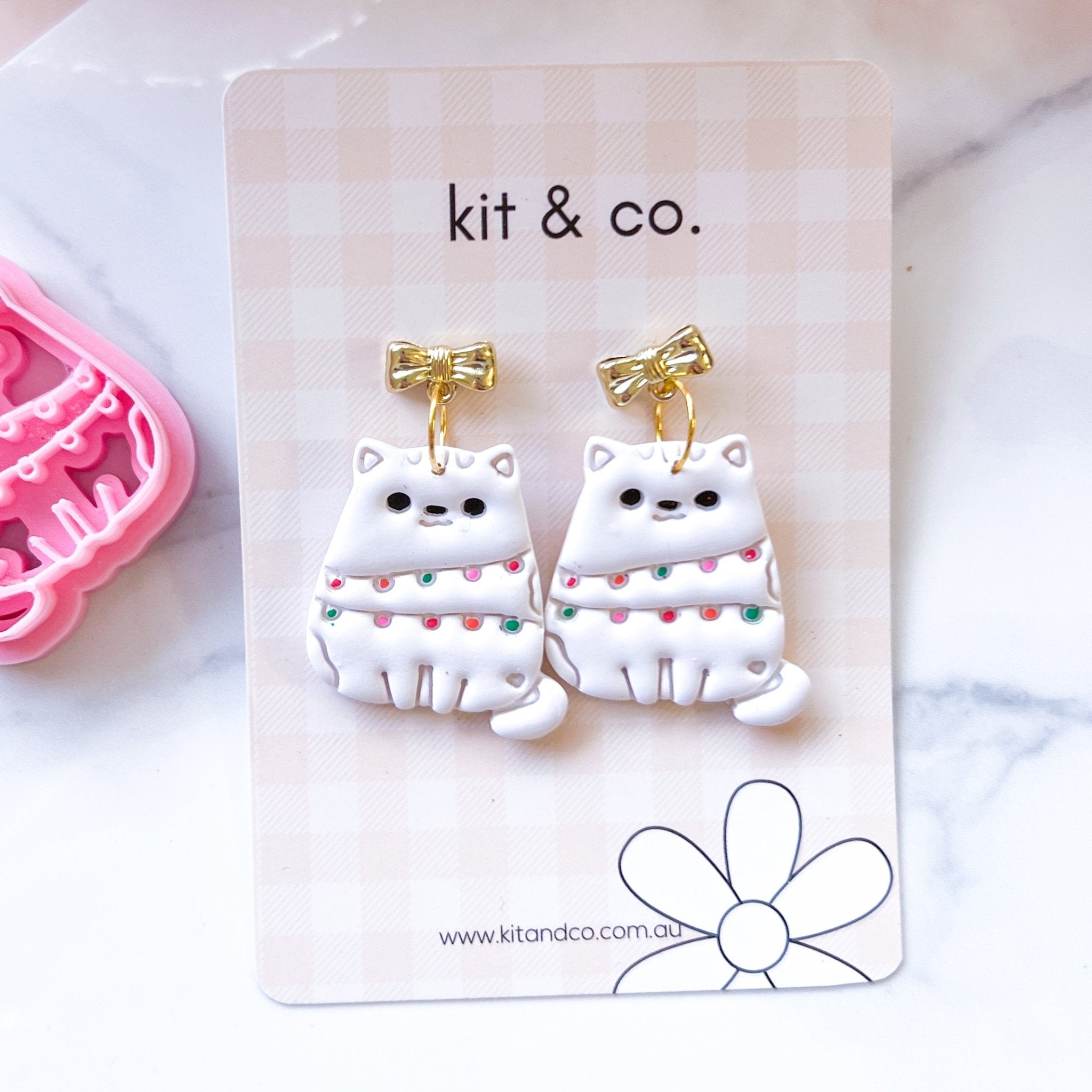 "Christmas Kitty" Clay Cutter - Kit & Co.Cutter