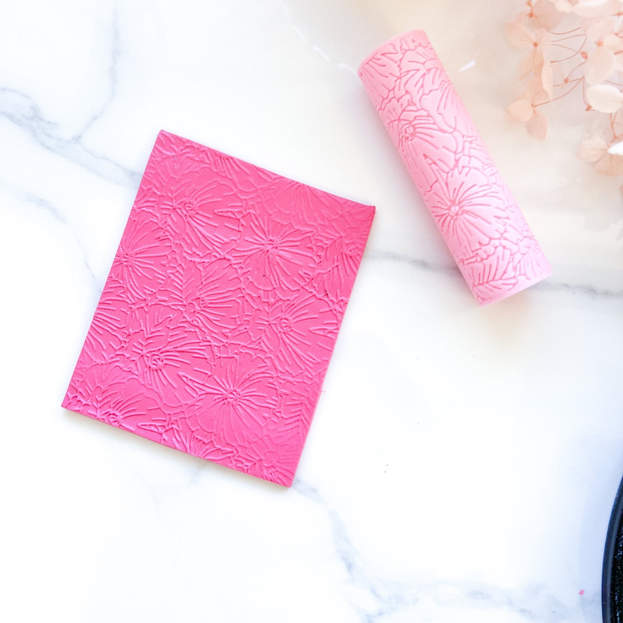 "Blooming Rose" PLA Texture Roller - Kit & Co.Texture Roller ResinEmboss