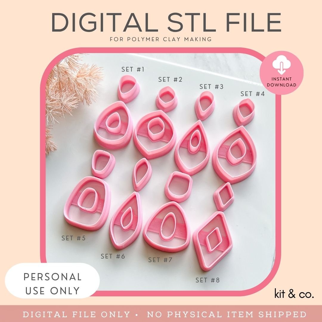 "Donut Dangles Bundle" - STL FILE DOWNLOAD - Kit & Co.STL Digital FileSet 1