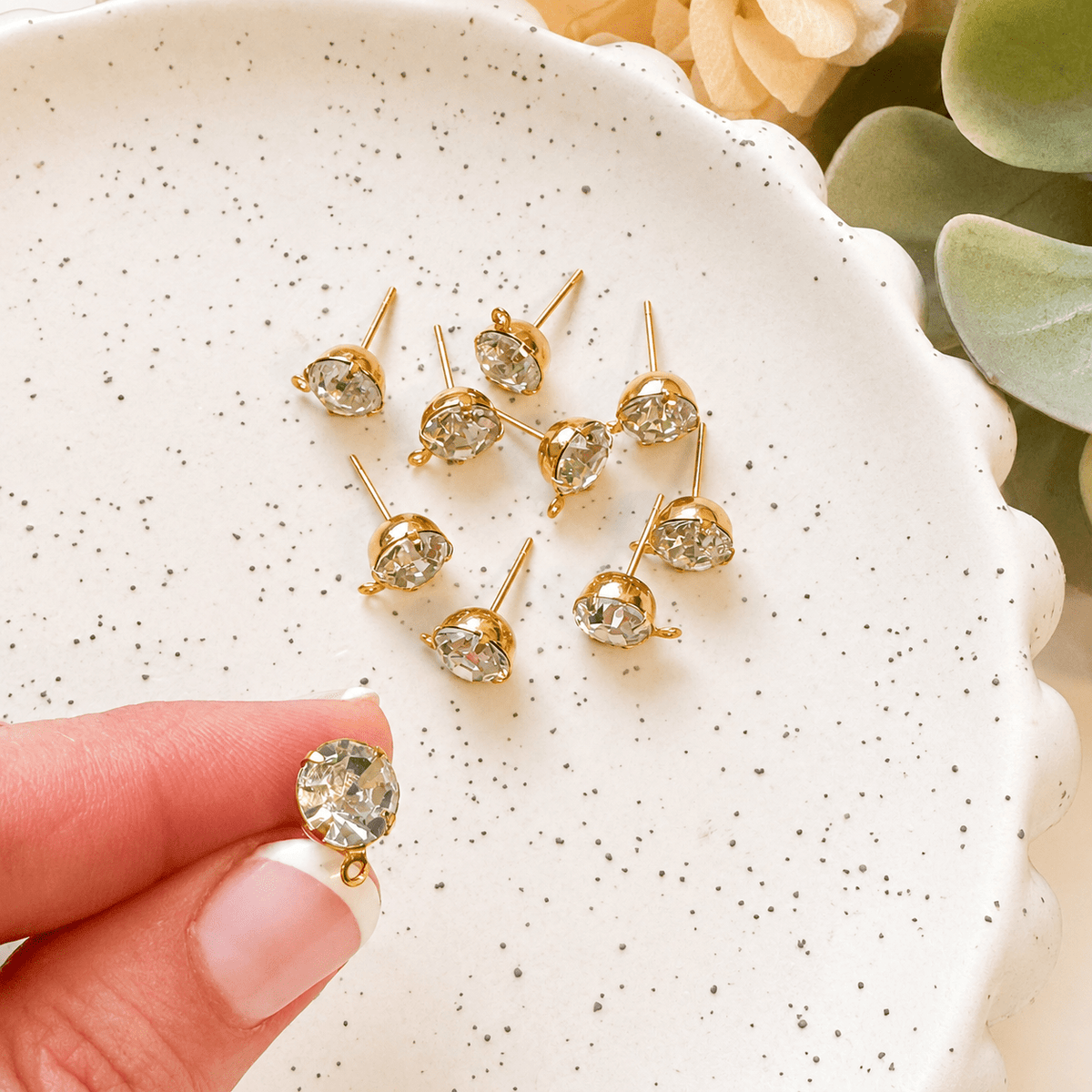 "Rhinestone Posts" NEW Choose Colour - Kit & Co.ToolsGold
