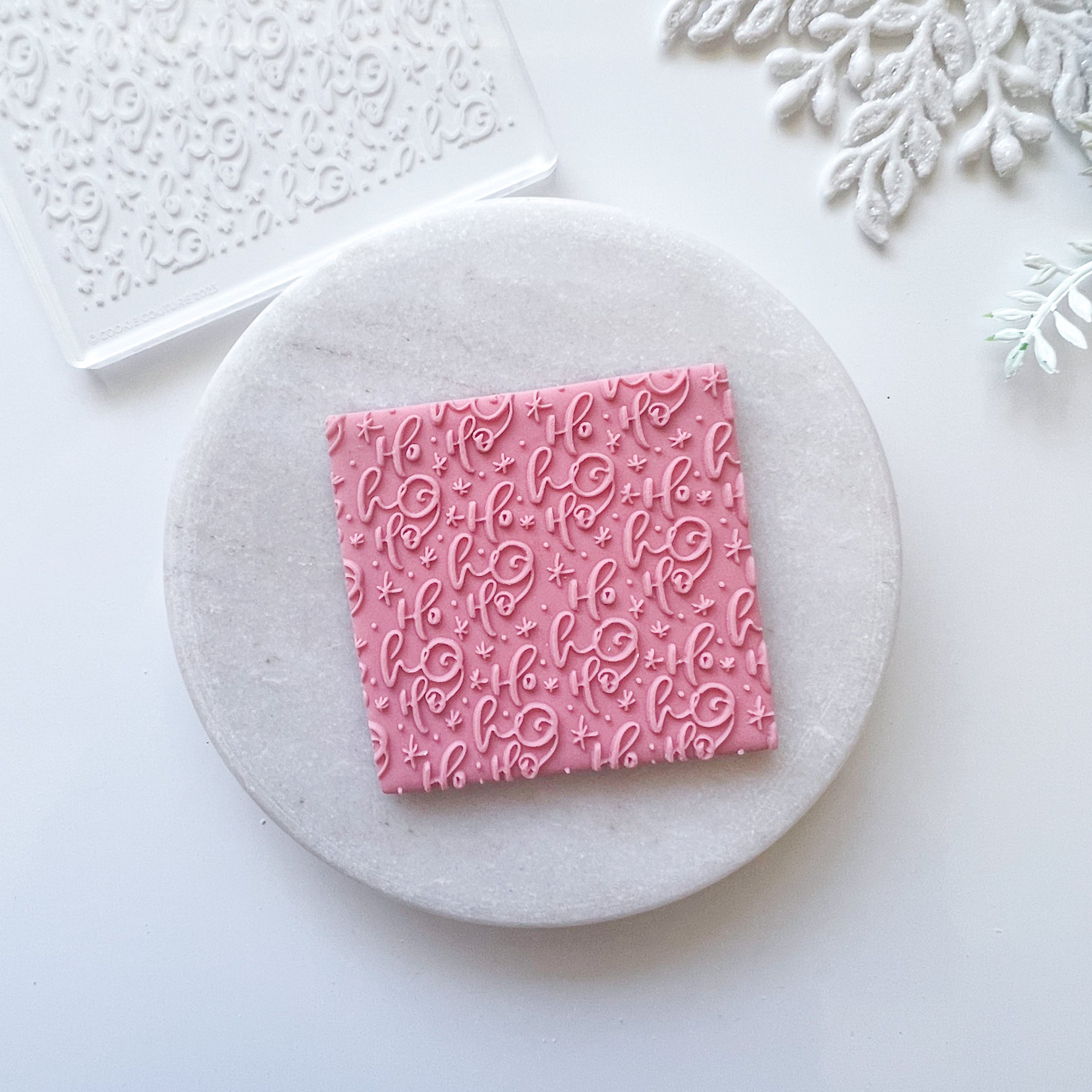 Ho, Ho, Ho - Large Texture Plate - Kit & Co.Stamp