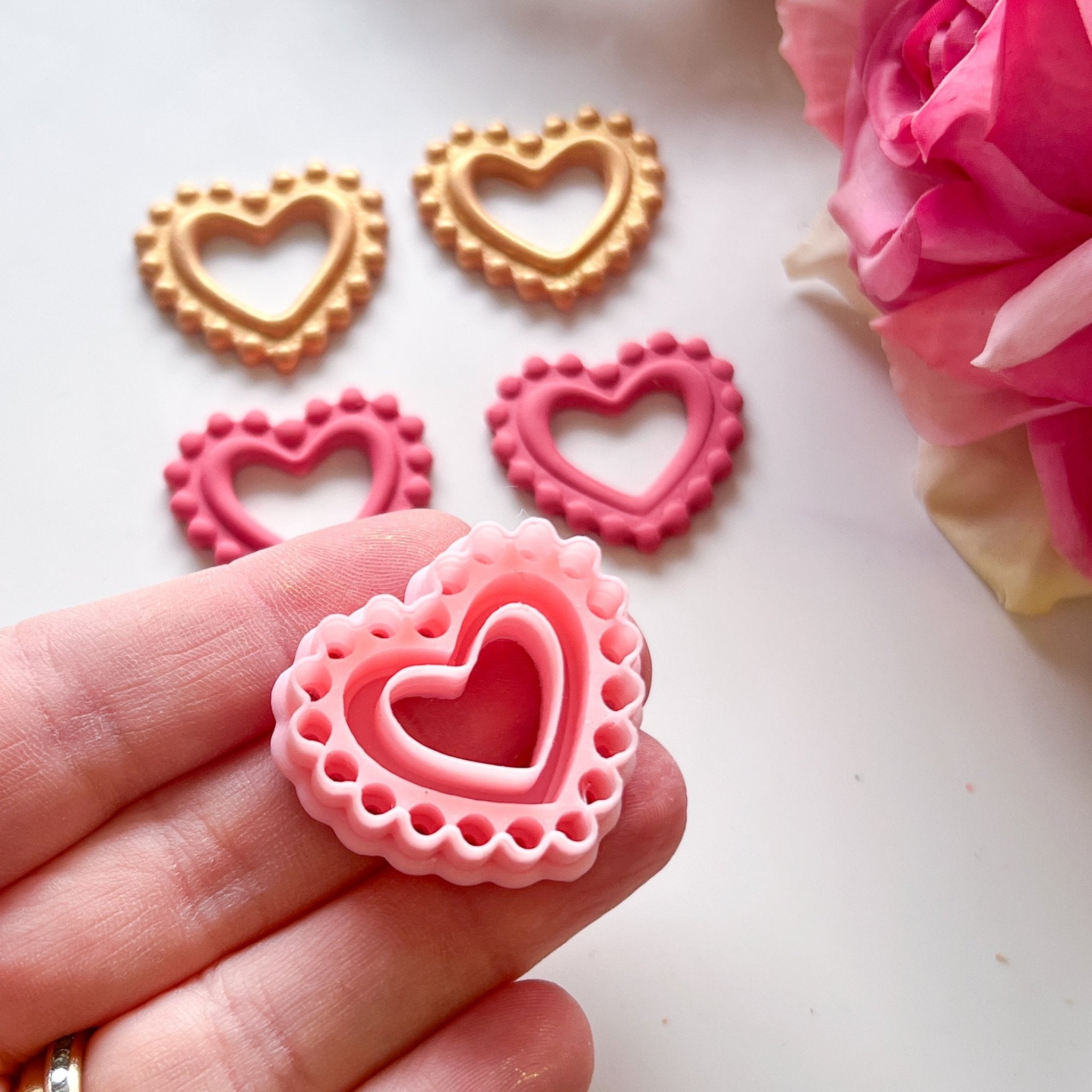 “Beaded Heart" Clay Cutter NEW! - Kit & Co.Cutter