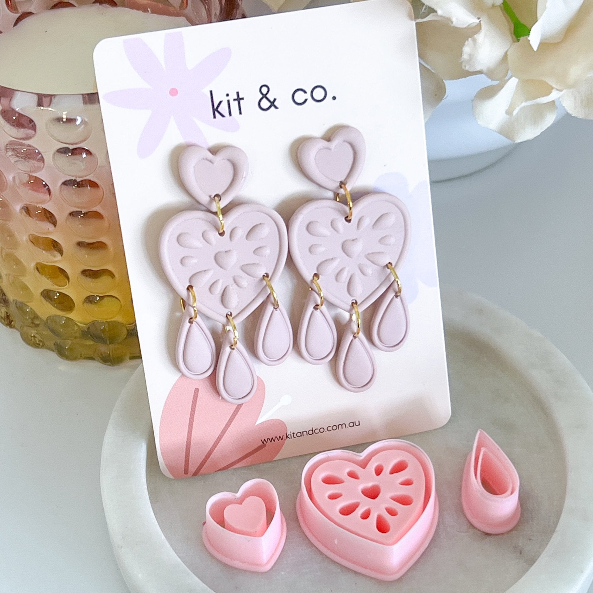 "Sweet Devotion" Clay Cutter Set (3 pc) - Kit & Co.Cutter