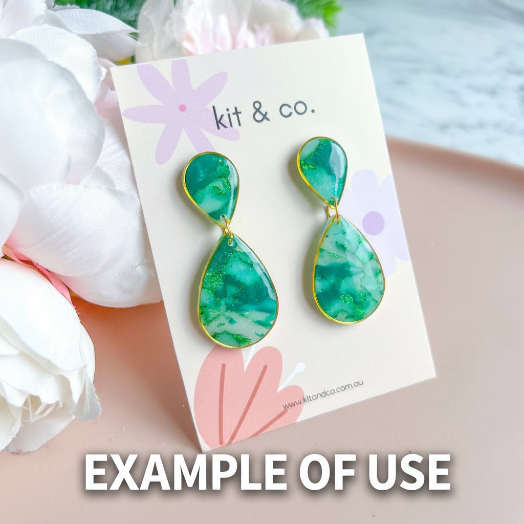 Large Teardrop Connector (20 pcs) Choose Colour - Kit & Co.Jewelry FindingsGold