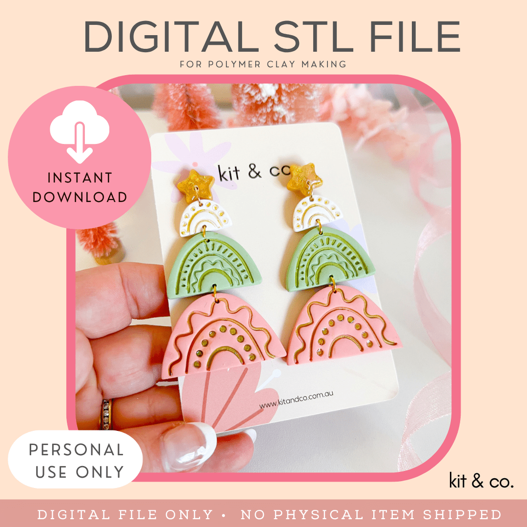 "Boho Christmas Tree" - STL FILE DOWNLOAD - Kit & Co.STL Digital File