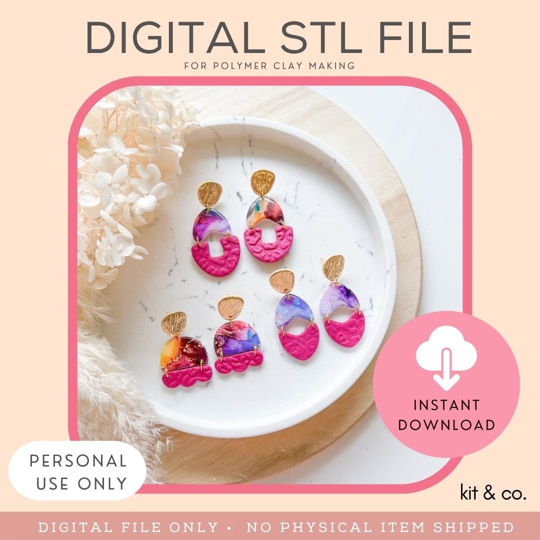 "Fun Organic Shapes Bundle" - STL FILE DOWNLOAD - Kit & Co.STL Digital File