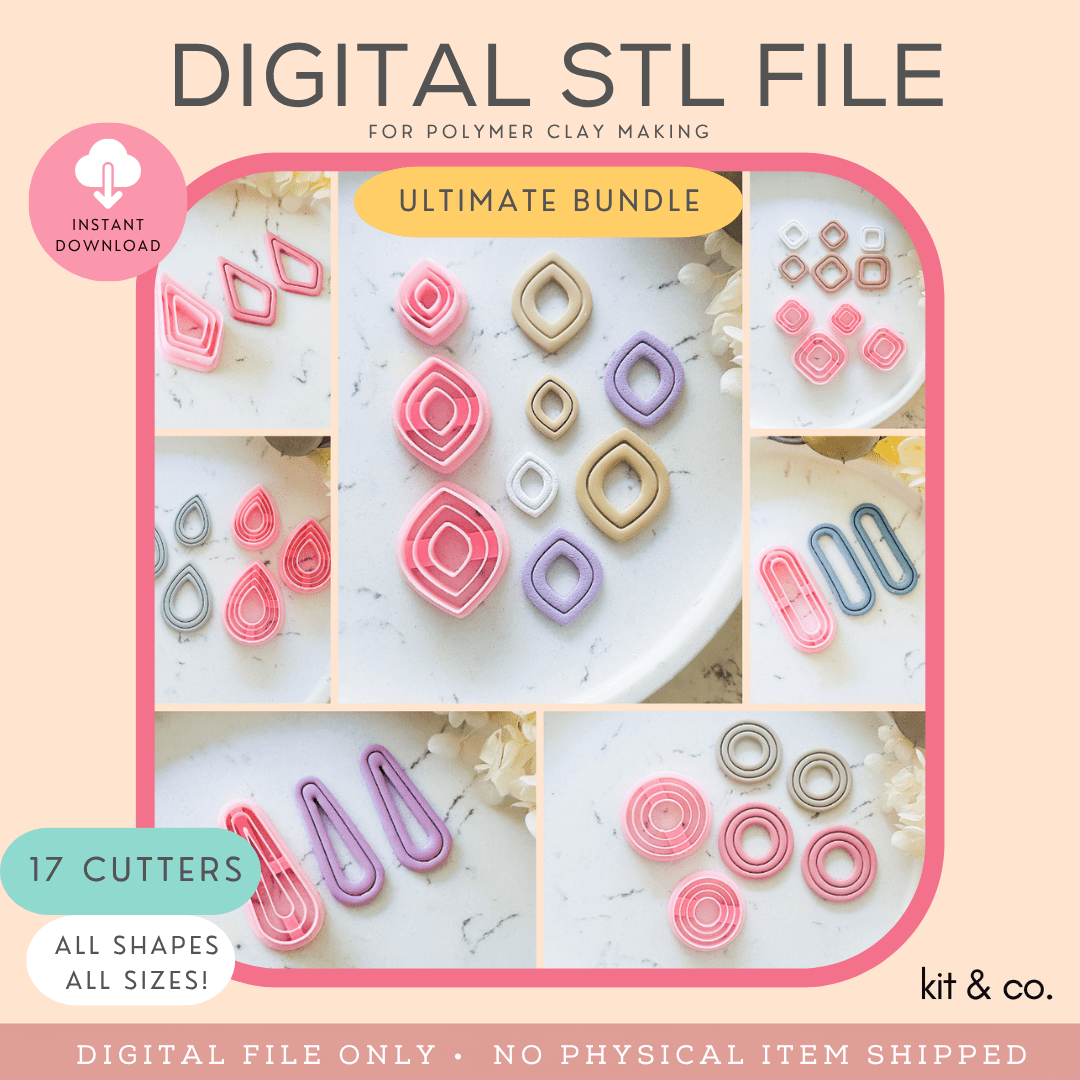 Extruded Collection - STL FILE DOWNLOAD - Kit & Co.STL Digital FileUltimate Bundle (17pc) - Save 50%