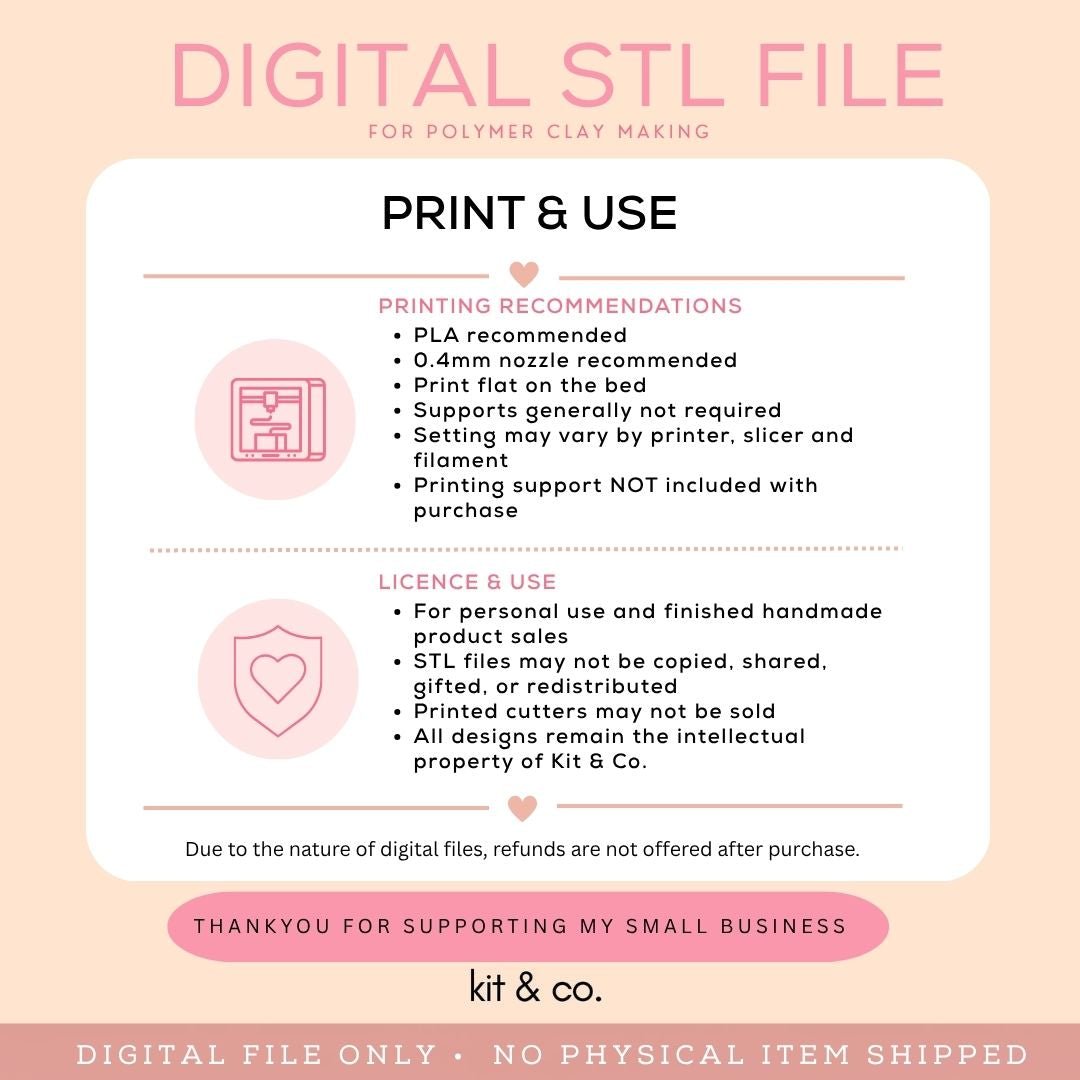 Extruded Collection - STL FILE DOWNLOAD - Kit & Co.STL Digital FileAll Cutters (9pc)