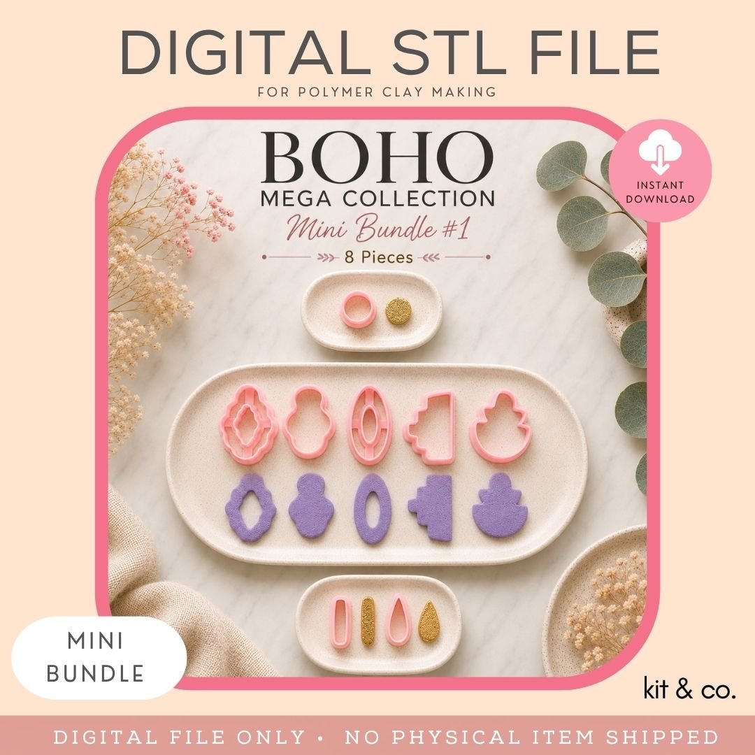 Boho Mix & Match Collection - STL FILE DOWNLOAD - Kit & Co.STL Digital FileMini Bundle 1