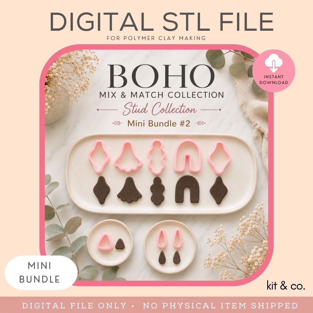 Boho Mix & Match Collection - STL FILE DOWNLOAD - Kit & Co.STL Digital FileMini Bundle 2