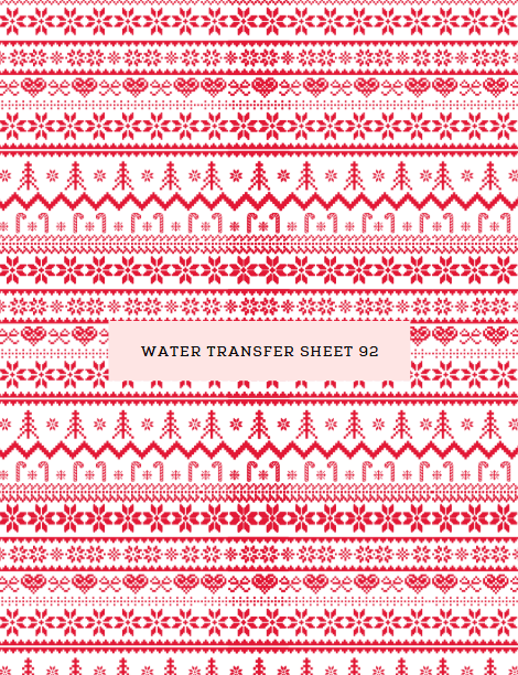Water Transfer Sheet 092 - Kit & Co.Water Transfer