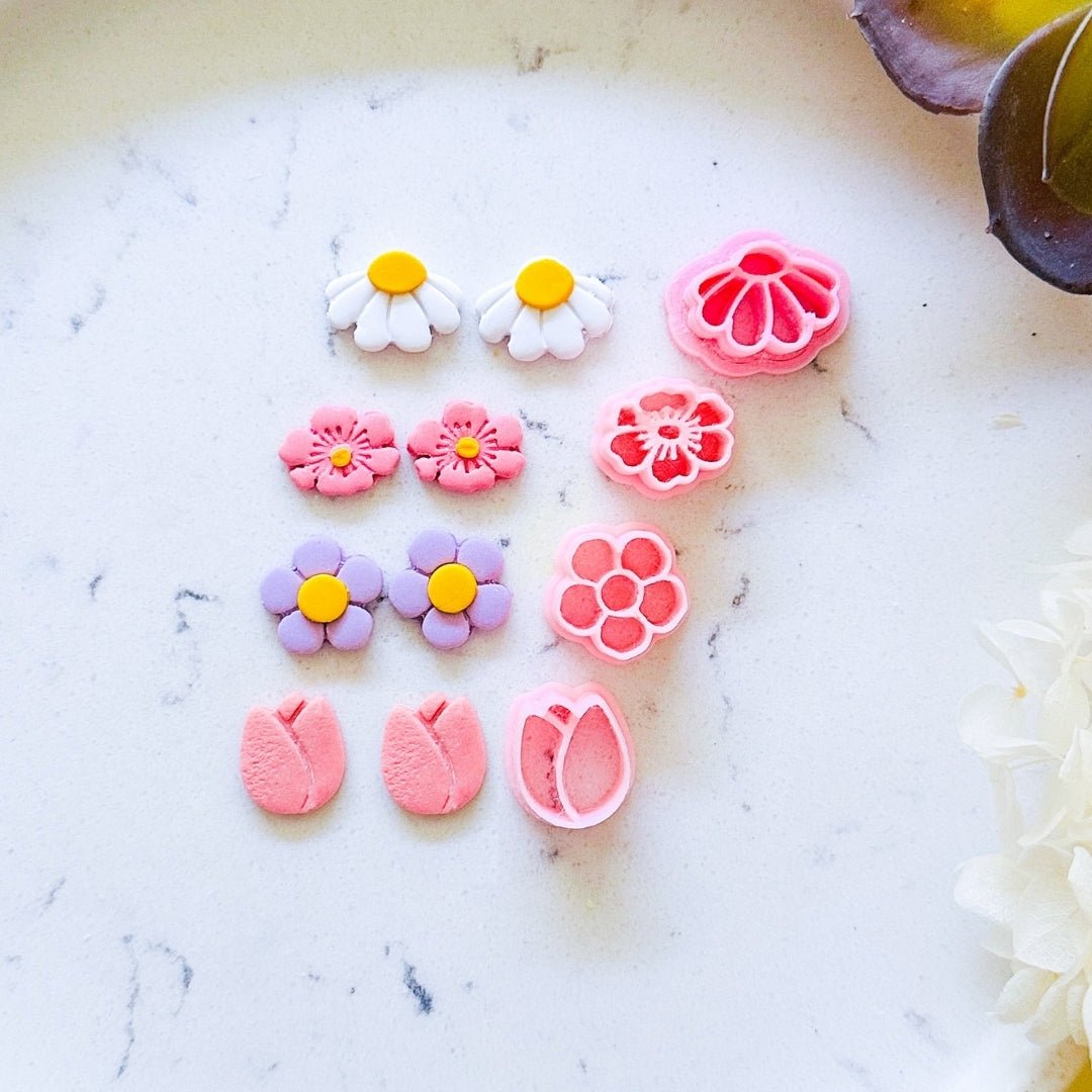 "Wildflower Stud Set" Clay Cutters - Kit & Co.Cutter