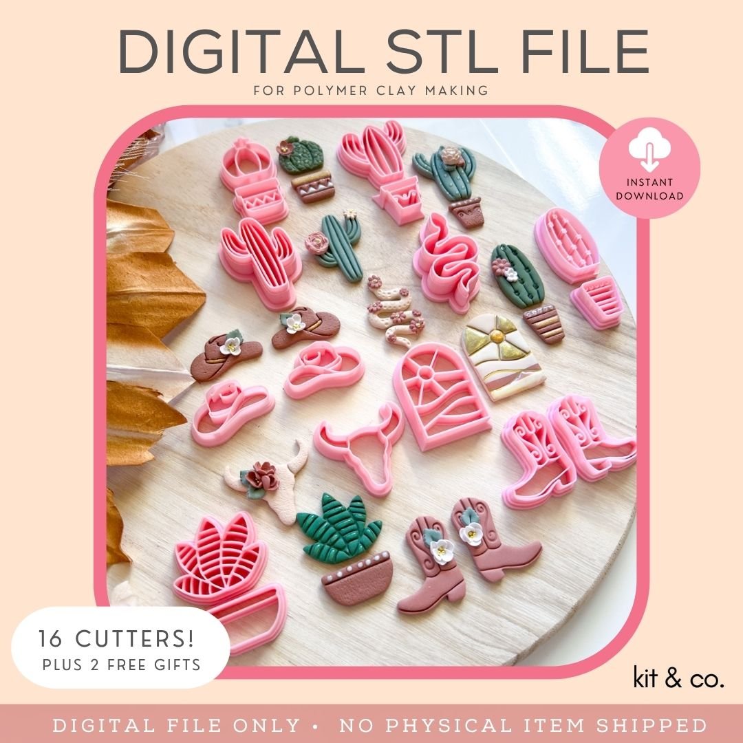 "Western Collection" - STL FILE DOWNLOAD - Kit & Co.STL Digital FileENTIRE SET (16pc) - Save 50%