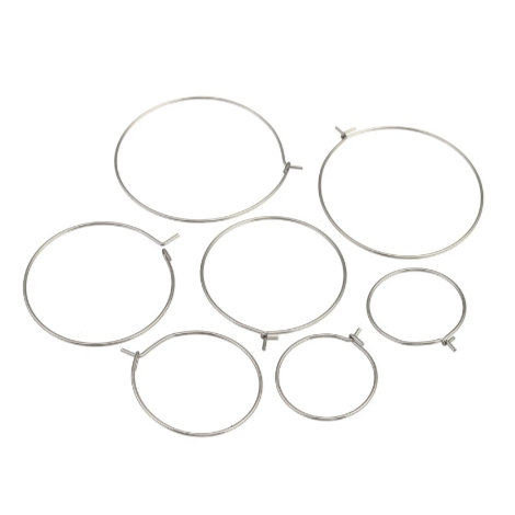 kitandco.com.au 20mm Silver Hoop Earrings - Surgical Stainless Steel 20 pcs