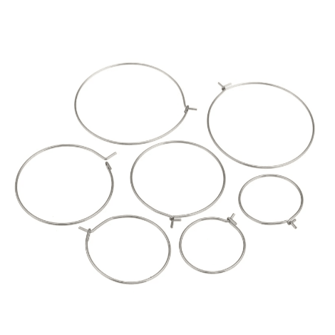 30mm Silver Hoop Earrings - Surgical Stainless Steel 20pcs - Kit & Co.Jewellry Supplies
