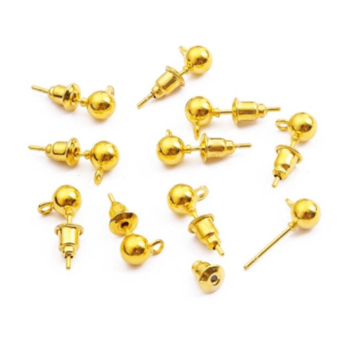 5mm Ball Post - 50 pcs - Kit & Co.Jewellry SuppliesYellow Gold